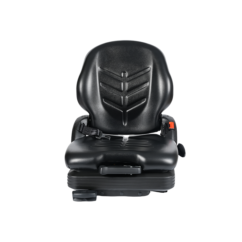 BF16 ที่นั่งระบบกันสะเทือนแบบกลไกทดแทนไวนิลโปรไฟล์ต่ำสำหรับอุปกรณ์ขนถ่ายวัสดุ - สีดำพร้อม EN13490 IT1+IT2
