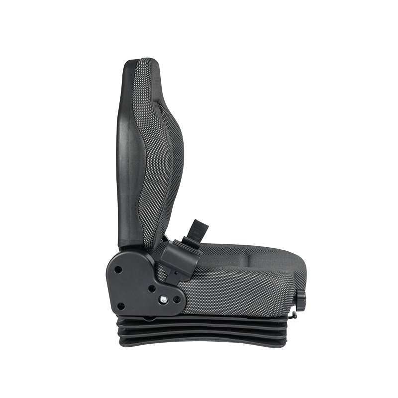 ที่นั่งรถบรรทุกเข้าถึงที่ได้รับการรับรอง BF6-3 EN13490 IT1 พร้อมเข็มขัดนิรภัยแบบพับเก็บได้และการดูดซับแรงกระแทกและสวิตช์ OPS สำหรับรถยกแบตเตอรี่ลิเธียม เข้ากันได้กับ Hyster, Jungheinrich