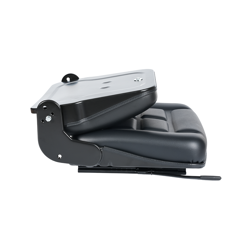 BF1-2 ที่นั่งรถยกพนักพิงไวนิลแบบพับได้สีดำราคาประหยัดสำหรับกลุ่มยานพาหนะในคลังสินค้า