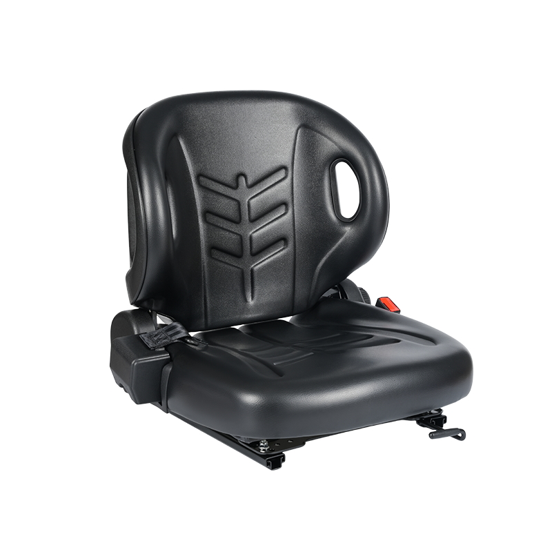 BF2-2 Universal Fit Flatbed Seat สำหรับรถแทรกเตอร์สนามบินพร้อมปรับเอนได้ 60°, เข็มขัดนิรภัยแบบพับเก็บได้ & Doc Box